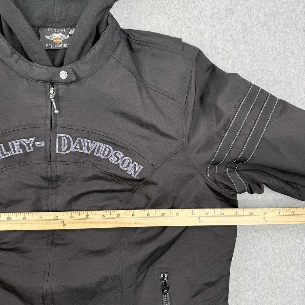 Harley Davidson Jacket Womens 2W Miss Enthusiast 3 In‎ 1 Hoodie Full Zip Riding
